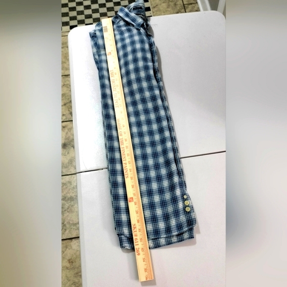 Abercrombie & Fitch Navy and White Checkered Shirt, 100% Cotton Size XL - Picture 6 of 8